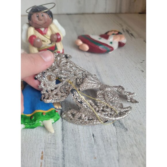 Angelic cherub drum ornament Xmas variety religious set - Picture 8 of 10